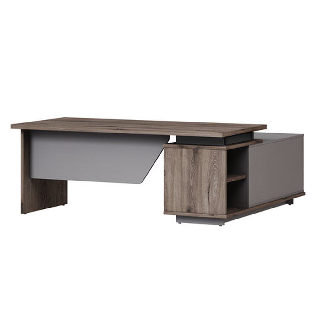 Стол руководителя с опорной тумбой левый