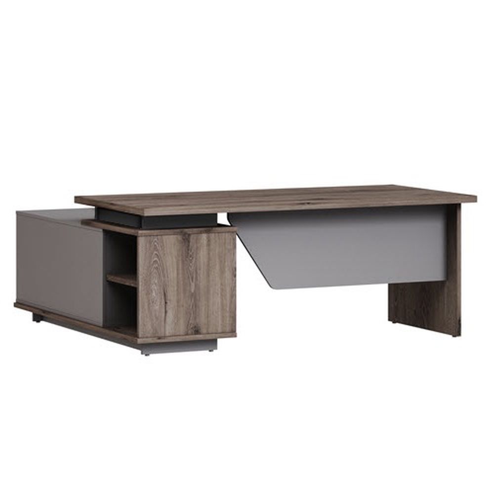 Стол руководителя с опорной тумбой правый