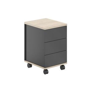 Тумба мобильная 3 ящ. метаб.