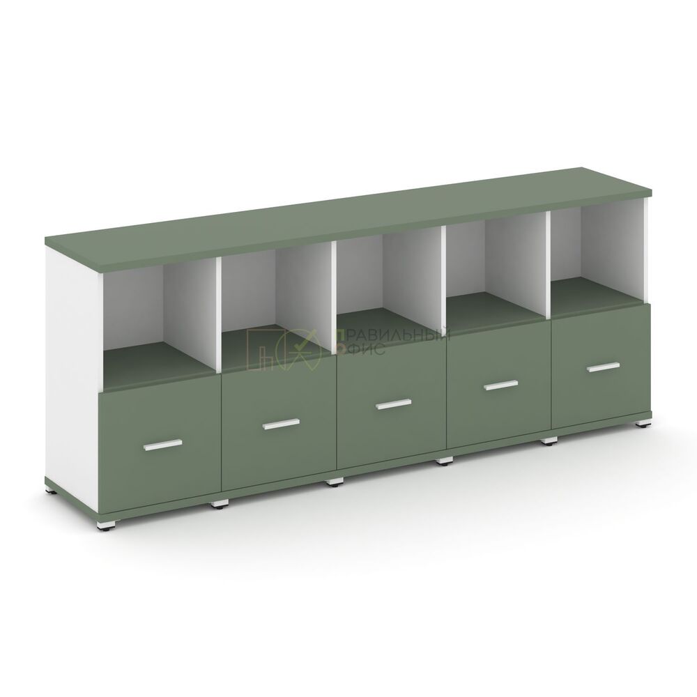 Шкаф пять узких секций, 2 ниши