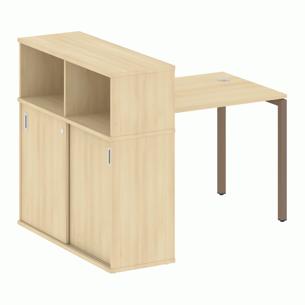 Стол письменный с шкафом-купе на П-образном м/к