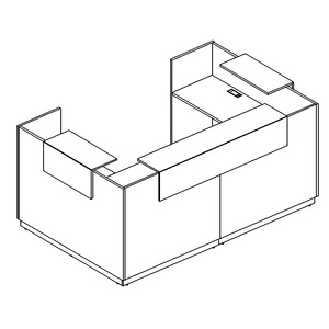 Стойка ресепшен П-образная
