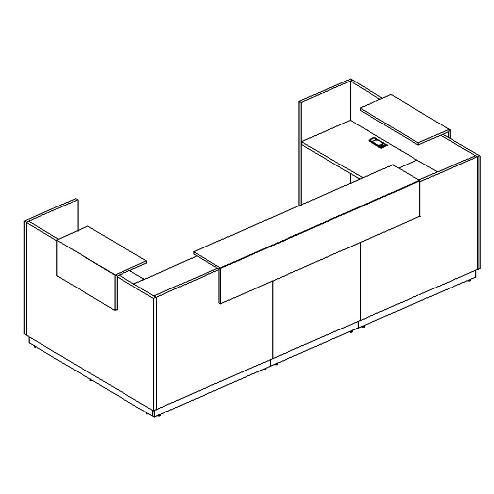 Стойка ресепшен П-образная