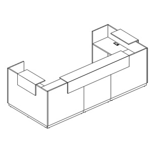 Стойка ресепшен П-образная