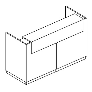 Стойка ресепшен прямая