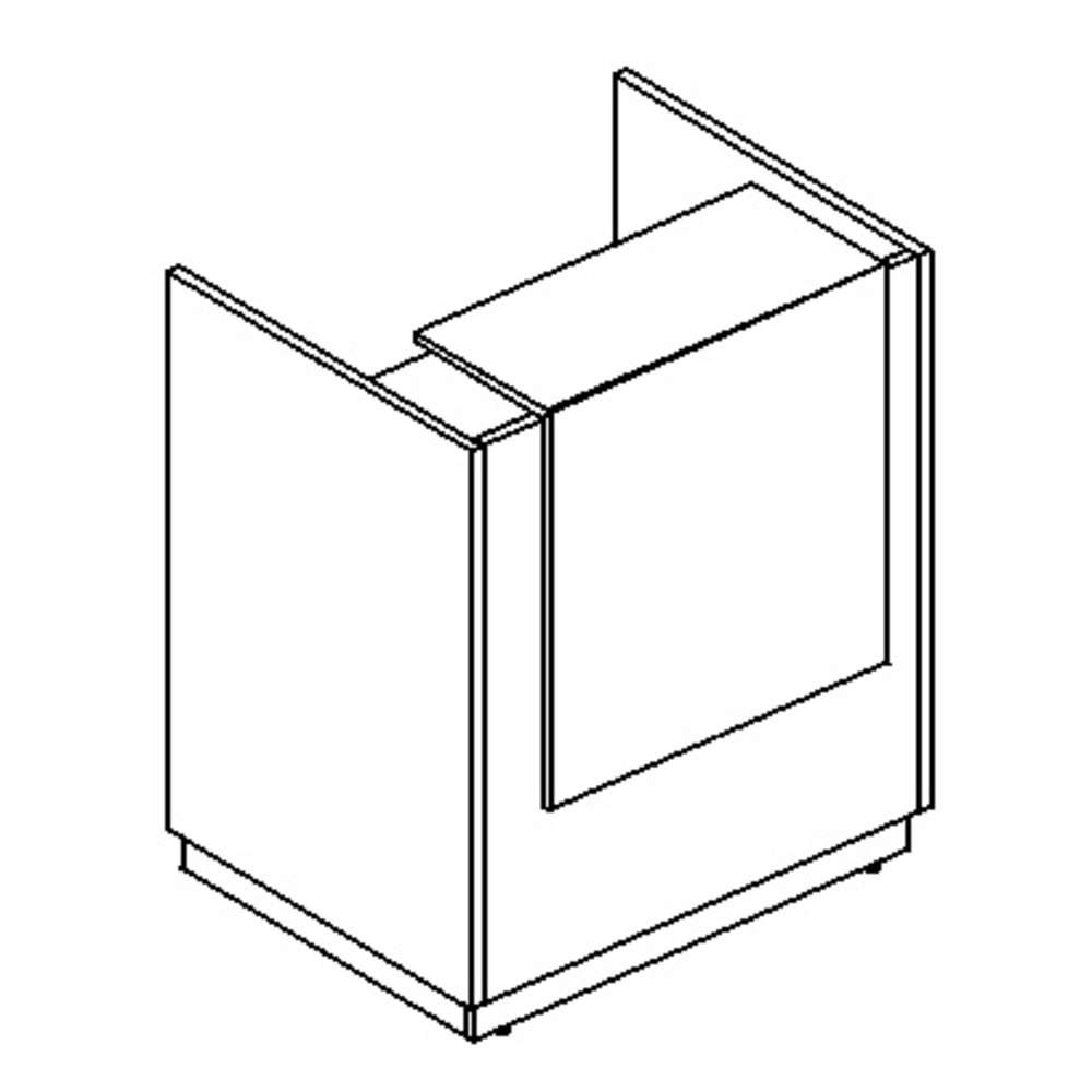 Стойка ресепшен прямая (полка высокая)