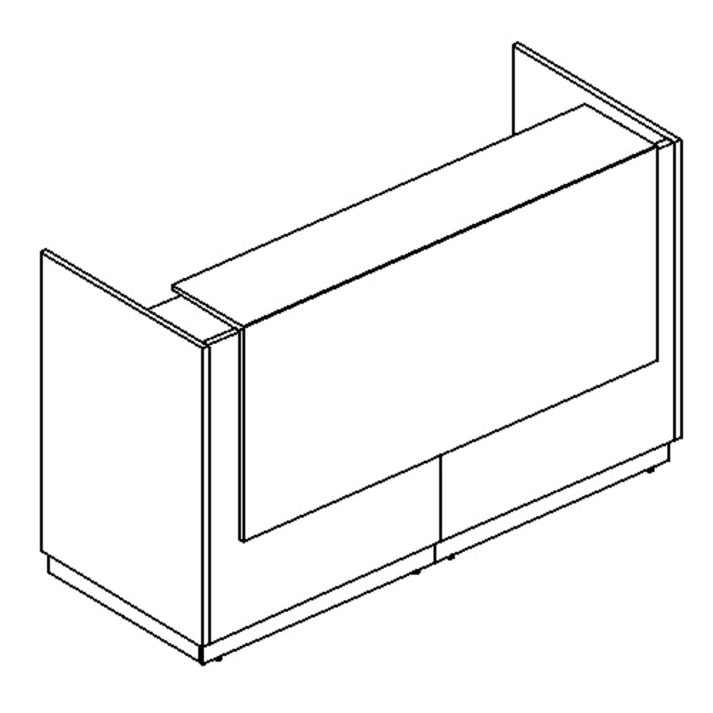 Стойка ресепшен прямая (полка высокая)