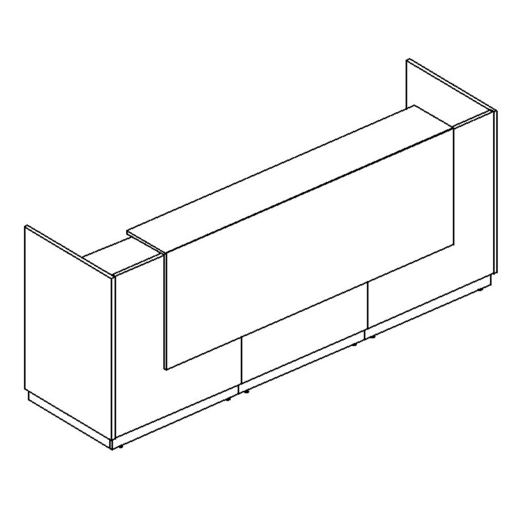 Стойка ресепшен прямая (полка высокая)