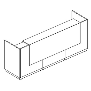 Стойка ресепшен прямая (полка высокая)