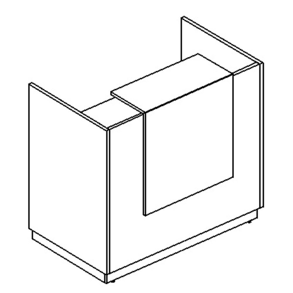 Стойка ресепшен прямая (полка высокая)
