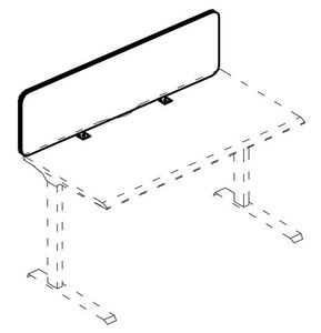 Экран для стола 120 тканевый фронтальный