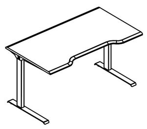 Стол эргономичный "Симметрия" на металлокаркасе МL (2 скоса)