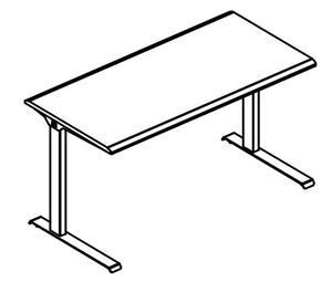 Стол письменный на металлокаркасе МL (2 скоса)