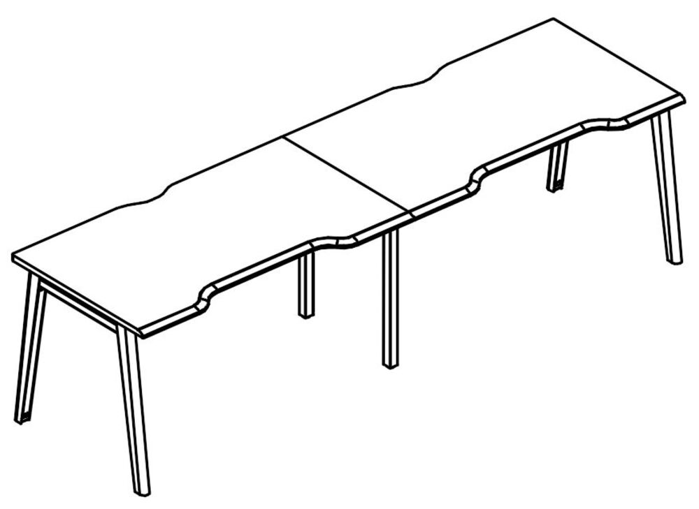 Рабочая станция Симметрия каркасе МТ 1 скос 2х160