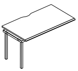 Секция стола рабочей станции каркас МТ 1 скос