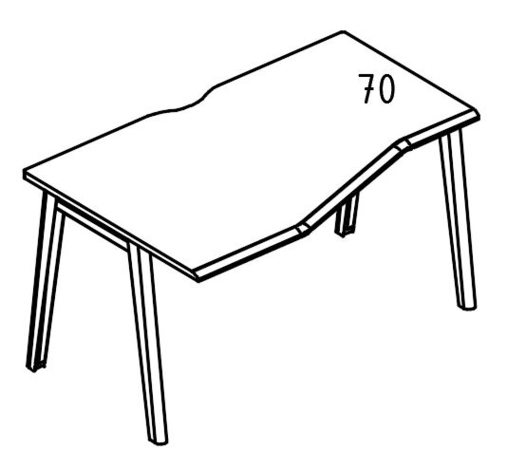 Стол Техно каркас МТ 1 скос левый