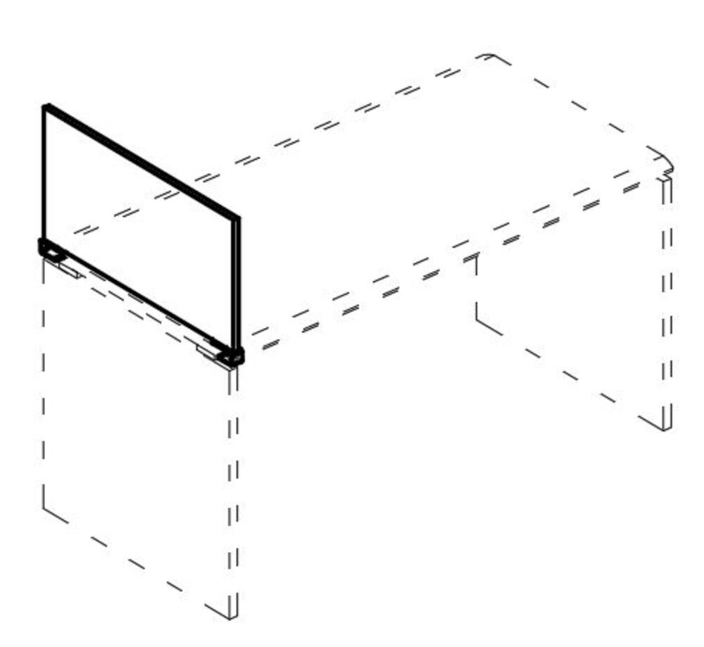 Экран настольный торцевой ДСП для стола 90