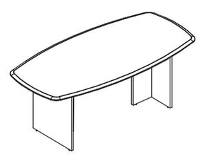 Стол для переговоров овальный на опорах ДСП