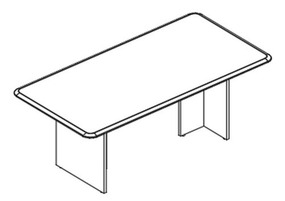 Стол для переговоров прямоугольный на опорах ДСП