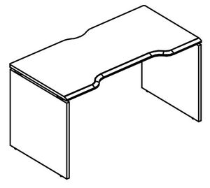 Стол эргономичный "Симметрия" на каркасе ДСП (1 скос)