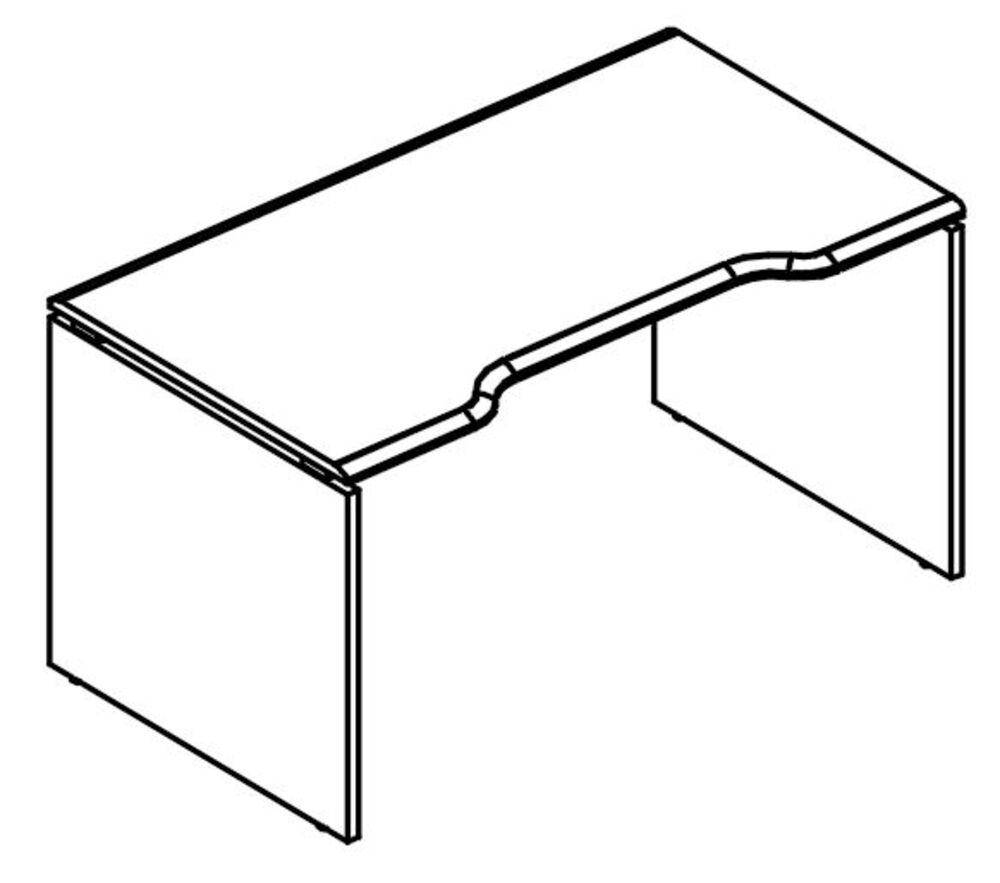 Стол эргономичный "Симметрия" на каркасе ДСП (2 скоса)