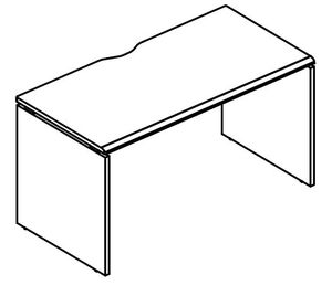 Стол письменный на каркасе ДСП (1 скос)
