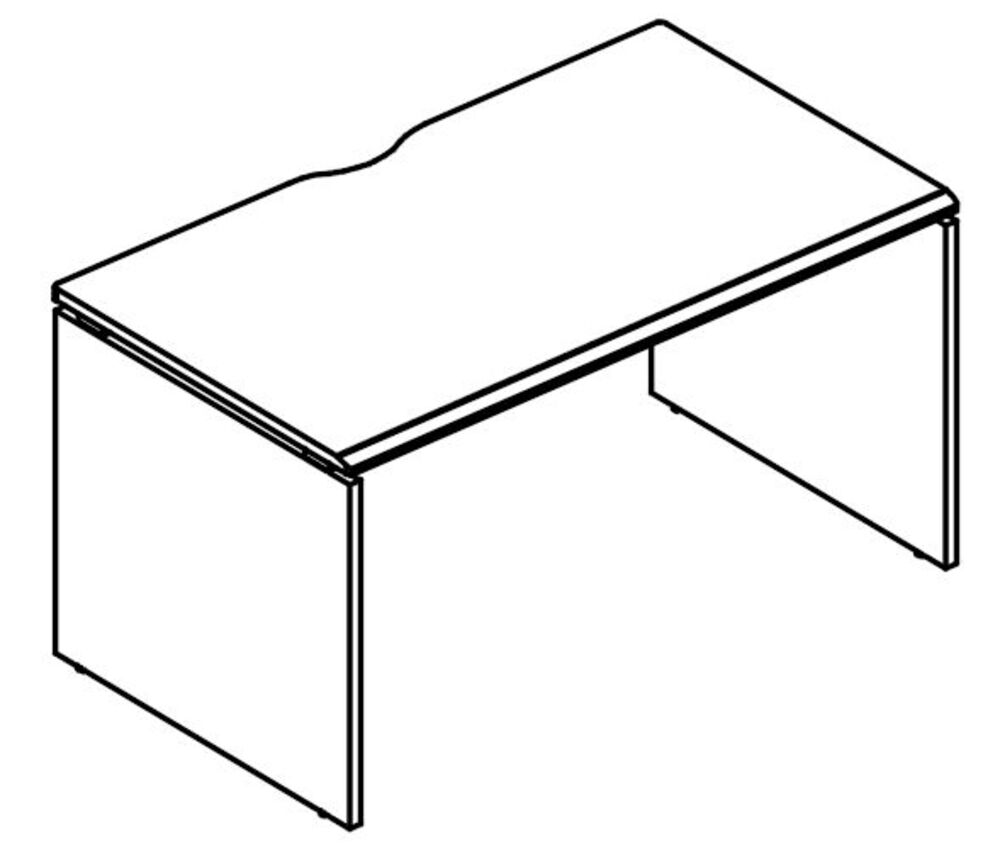Стол письменный на каркасе ДСП (1 скос)