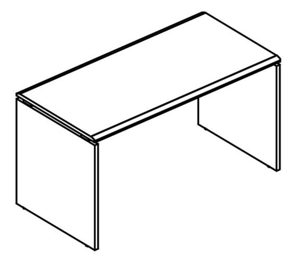 Стол письменный на каркасе ДСП (2 скоса)