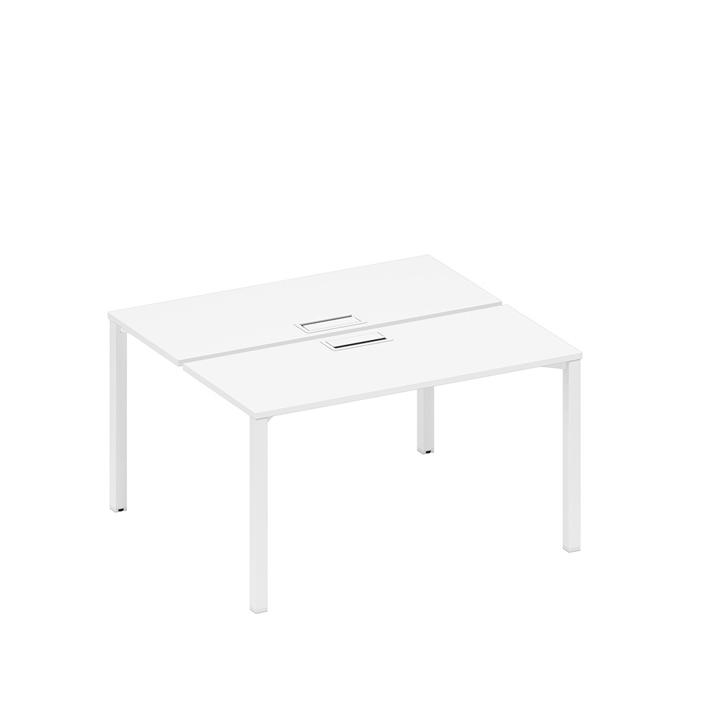 Рабочая станция на металлокаркасе, столешницы с заглушкой (2*140)