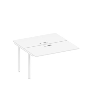 Секция стола рабочей станции на металлокаркасе, столешницы с заглушкой