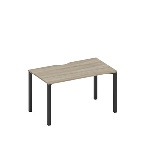 Стол письменный на металлокаркасе, столешница с вырезом